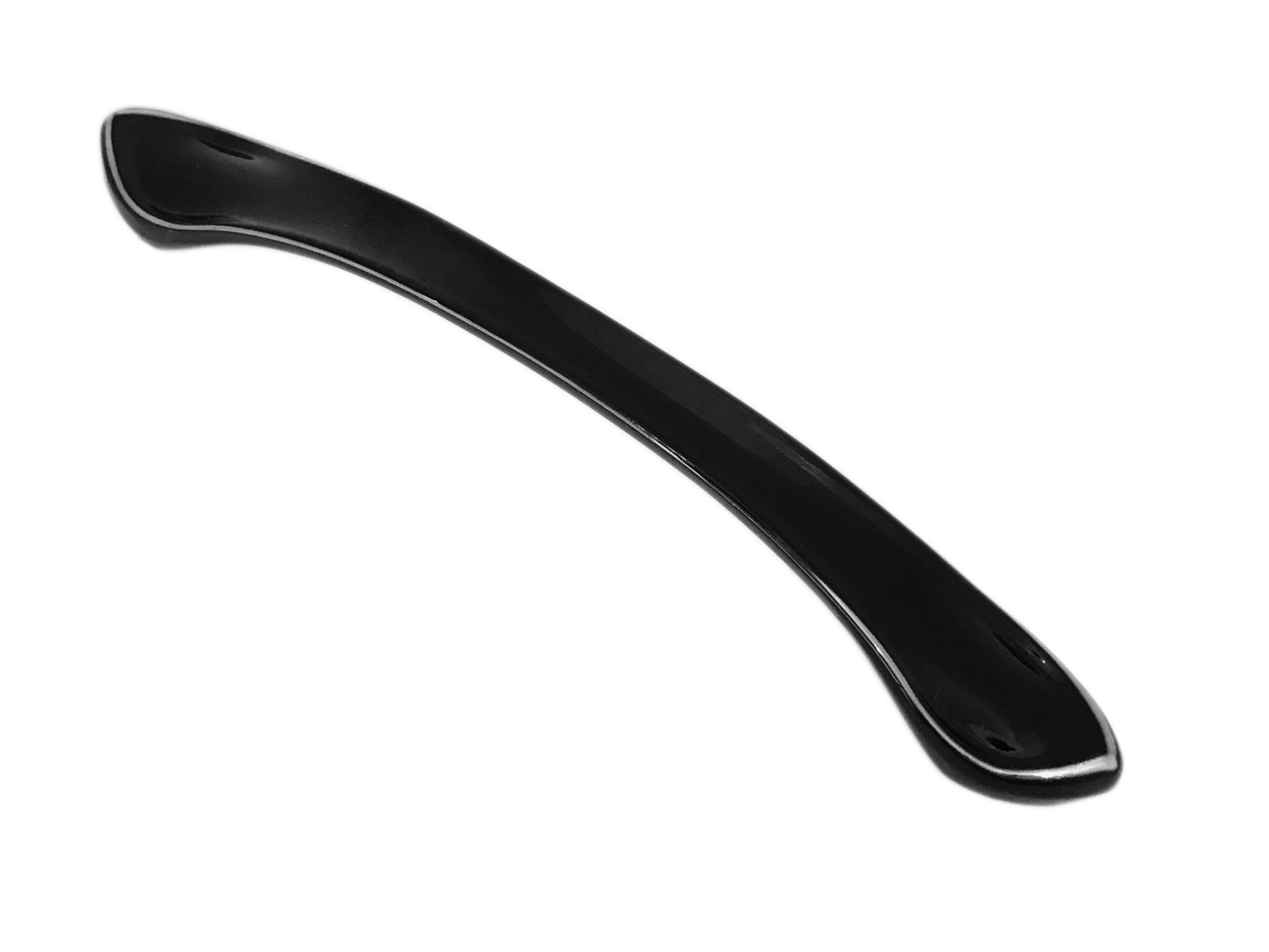 Ручка-скоба 128мм Черный+Хром