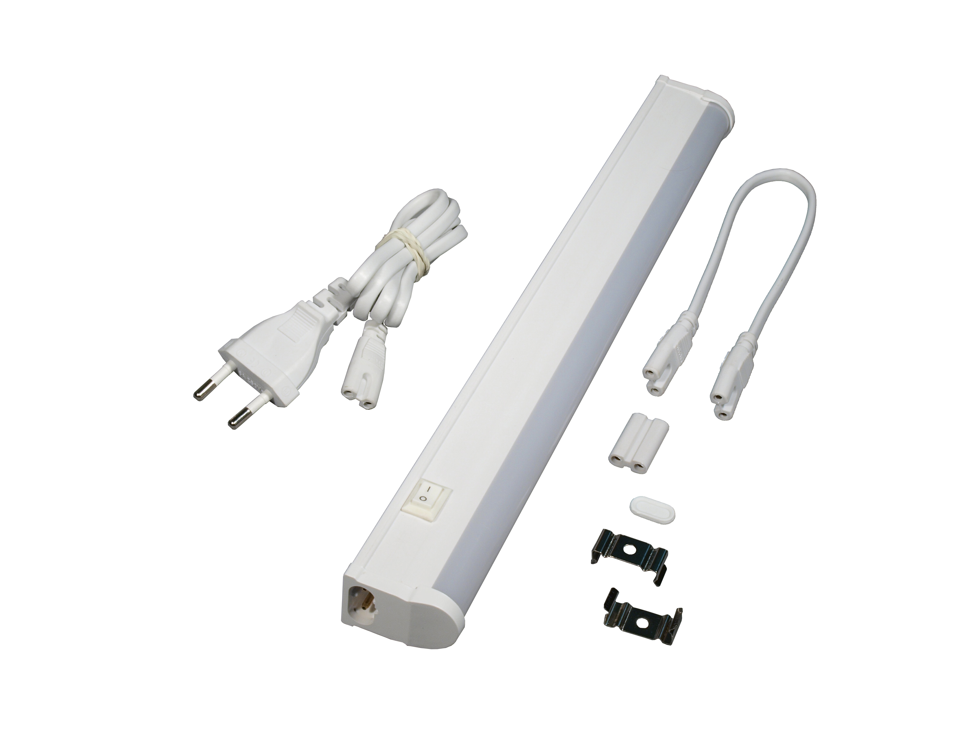 LED Line2 | линейный светодиодный светильник с выкл, 4Вт. 311х22х36, 220Вт, 350Лм, 4000К,  сет. каб. 1,2м
