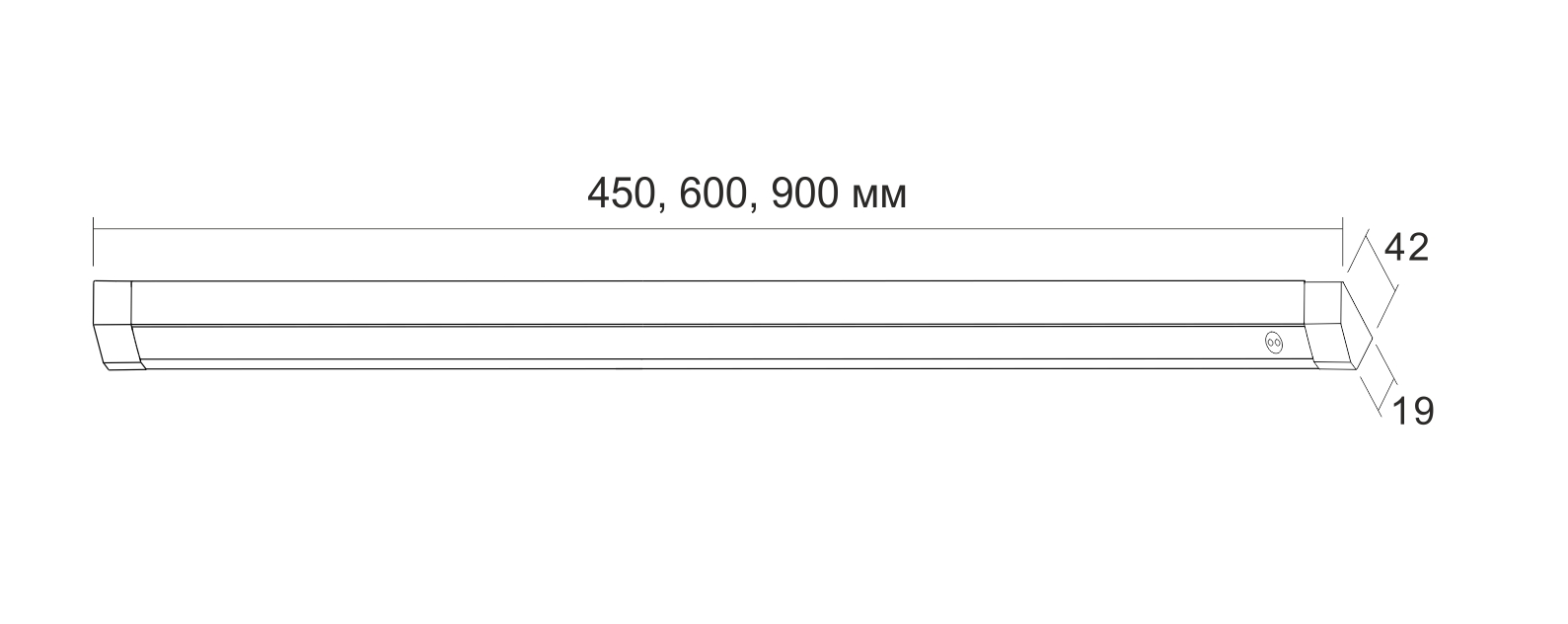 КСС LED Strip-IR | Комплект со светильником 450mm, 12В, 3,6Вт, 4500К — GLS