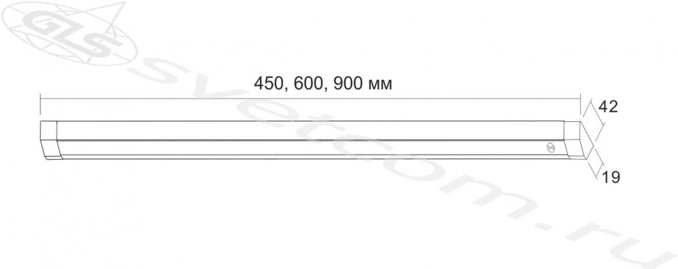 КМС LED STRIP-IR 900 | Комплект мебельных светильников 12В 5Вт 4500К, Серебристый