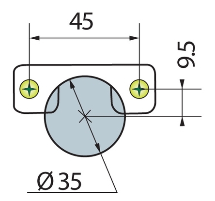 Петля накладная T-type Glissando 110/45/0 мм