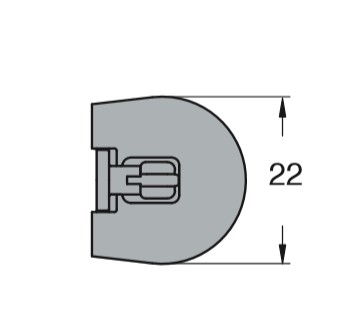 Эксцентрик WEDGEFIX 20×12мм серебро