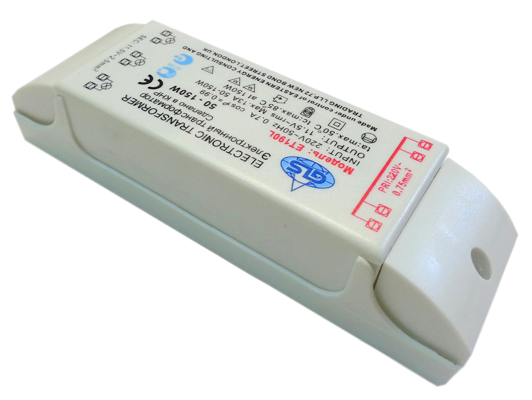 ET 190L | Трансформатор электронный для галогена 220/12В, 50-150Вт, защита от КЗ GLS